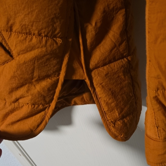 Orange Quilted Jacket Size Large Womens - Picture 5 of 11